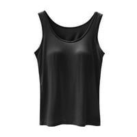 јинго основни тренингот резервоарот блузи за жени без ракави се водат беспрекорна круг екипажот вратот врвот црна xl