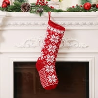 Божиќни Чорапи Бејвел, Големи Плетени Чорапи Со Кабел, Снегулки Ирваси Снешко Новогодишна Елка Плетени Украси За Порибување