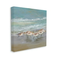 Слупел Наутичко море птици Брегон бранови на пејзаж галерија за сликање завиткано платно печатење wallидна уметност