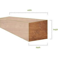 Ekena Millwork 8 H 12 D 84 W Knotty Pine Fau Wood Camply Mantel, природен мед роса