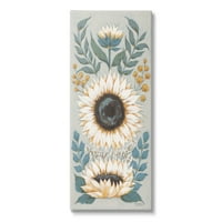 Службени индустрии земја сончогледи цвеќиња Ботаники Галерија за сликање завиткани од платно печатење wallидна уметност, дизајн
