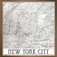 Њујорк Мапа Ѕид Постер, 22.375 34