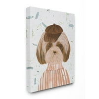 Слупел дома декор хипстер кучиња џемпер пудлица смешно животно сликање платно wallидна уметност од Мелиса Ванг
