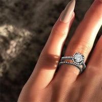 пгерауг подароци за жени прстен кристал мажи накит прстени големина 6-легура подарок прст двојки прстенот црна