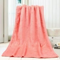 mnjin 50x мода цврсто меко фрлање ќебе топло корално карирани ќебиња фланелен беж