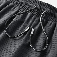Аурурални Мажи Кратки Панталони Клиренс Машка Еднобојна Мрежа За Дишење Брза Сува Еластична Панталони За Одмор На плажа со 5