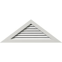 Ekena Millwork 68 W 3 4 H Триаголник Гејбл Вентилак Функционален, ПВЦ Гејбл отвор со 1 4 рамка за рамна трим
