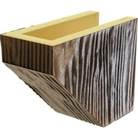 Ekena Millwork 6 H 6 D 60 W Sandblasted Fau Wood Camplace Mantel комплет со Ashford Corbels, Premium AdEd