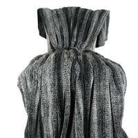 Cuddle Charcoal Fringe Рачно изработено ќебе за фрлање