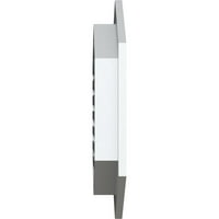 Ekena Millwork 20 W 32 H вертикално врв на вложување на венчавки: Функционален, PVC Gable Vent W 1 4 рамка за рамна трим