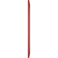 Ekena Millwork 15 W 51 H TRUE FIT PVC Diagonal Slat модерен стил фиксни ролетни за монтирање, црвено пожар