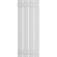 Ekena Millwork 23 W 42 H TRUE FIT PVC Четири табли распоредени од табла-n-batten ролетни, недовршени