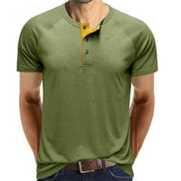Машки Кошули Секојдневни Стилски Зелени Врвови За Мажи Мажи Обични Модни Копчиња За Пуловер Со Краток Ракав Маица Блуза Неврзани