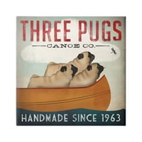 Tuphely Industries Three Pugs Cano Gratight Company Company Sign Graphic Art Gallery Wrapped Canvas Print Wall Art, Design by