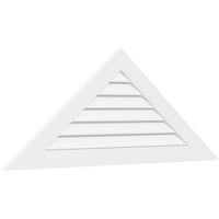 58 W 29 H Триаголник Површински монтирање PVC Gable Vent Pitch: Функционален, W 3-1 2 W 1 P Стандардна рамка